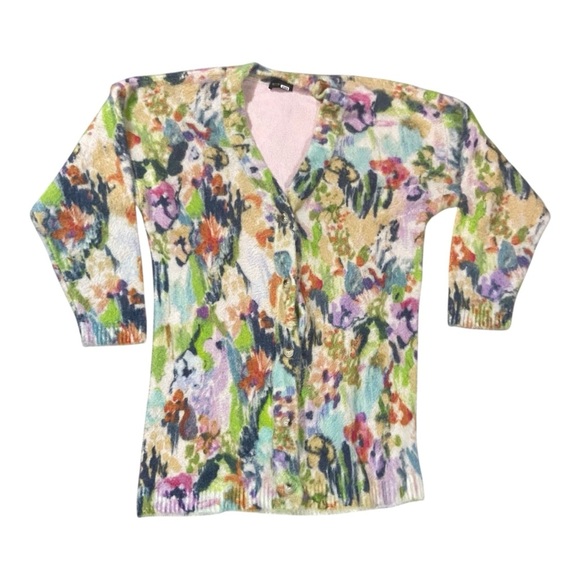 Stine Goya Vega Cardigan Abstract Sz S Floral - Picture 2 of 6
